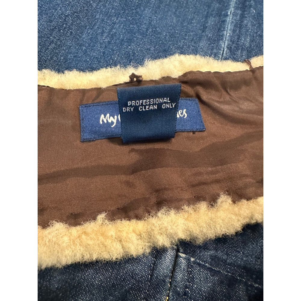 My Weekend Clothes denim jacket women’s size‎ s removable lamb shearing collar - Picture 8 of 10